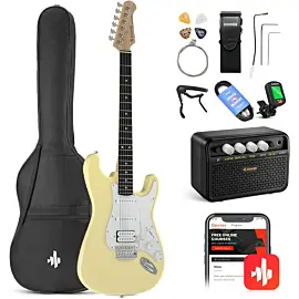 Donner Music DST-100 Sunburst Electric Guitar Kit Yellow