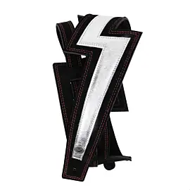 D'ADDARIO 25LNBT00 LIGHTNING BOLT SUEDE GUITAR STRAP (SILVER)