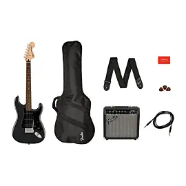 SQUIER by FENDER AFFINITY SERIES STRAT PACK HSS CHARCOAL FROST METALLIC