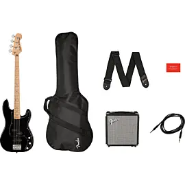 SQUIER by FENDER AFFINITY SERIES PJ BASS START PACK BLACK