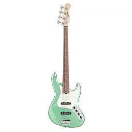 SADOWSKY MetroLine 21-Fret Vintage J/J Bass, Alder, 4-String (Solid Sage Green Metallic Satin)