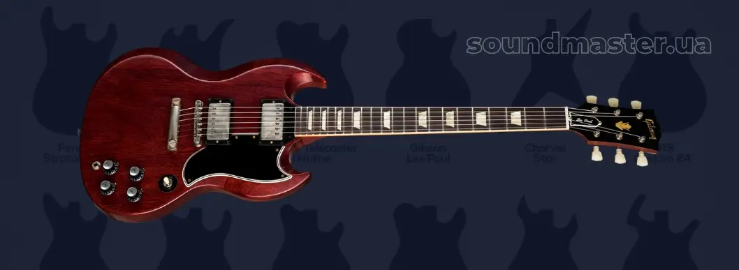 SG – он же Gibson SG популярен в первую очередь из-за Ангуса Янга из AC/DC и Томми Айоми из Black Sabbath