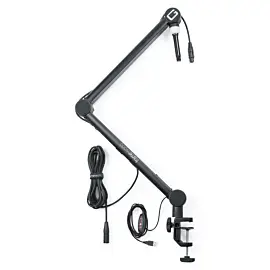 GATOR FRAMEWORKS GFWMICBCBM4000 PROFESSIONAL DESKTOP MIC BOOM STAND WITH LED LIGHT