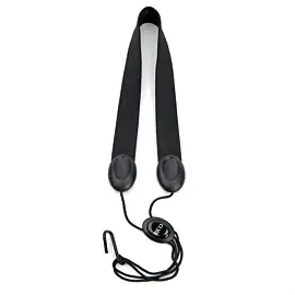 Rico SJA11 Rico Fabric Sax Strap (Black) with Metal Hook